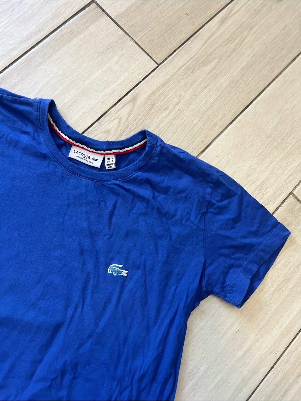 Lacoste Blue Men's Sport Slim Fit Stretch Jersey T-shirt Size S